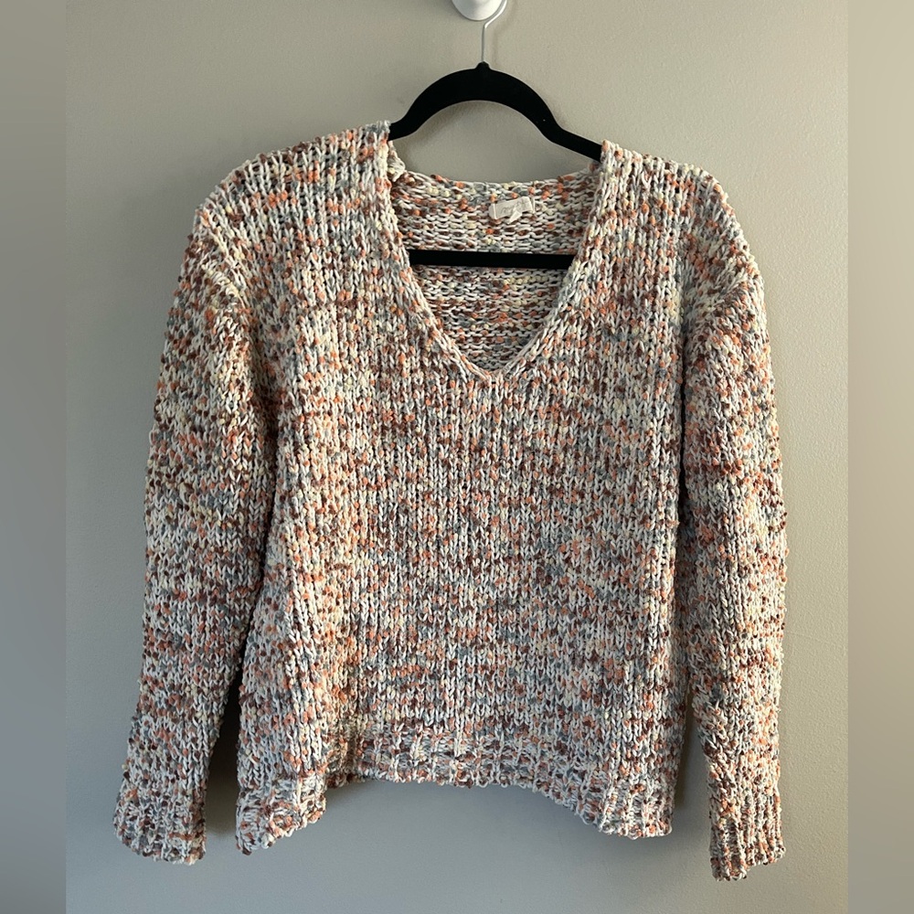 Mystree V-Neck Speckled Knit Sweater